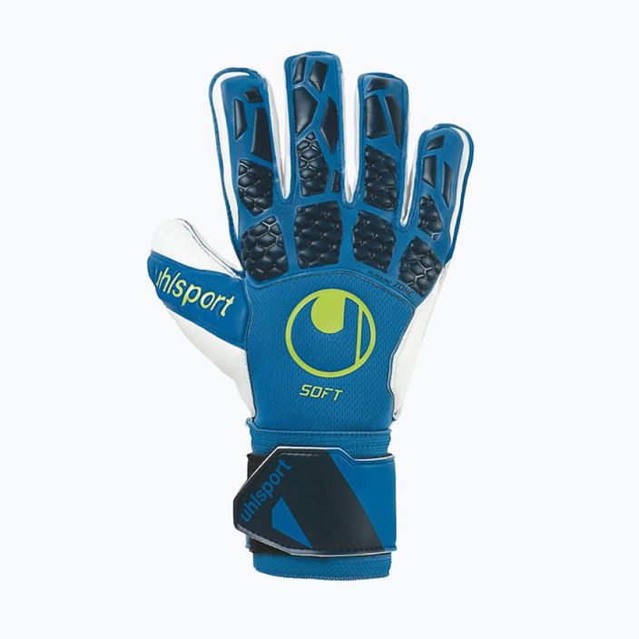 Mănuși de portar pentru copii uhlsport Hyperact Soft Pro albastru și alb 101123901