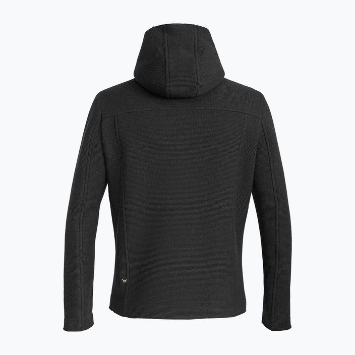 Bluză de trekking pentru bărbați Salewa Sarner 2L Wool Fz Hoody black out 2