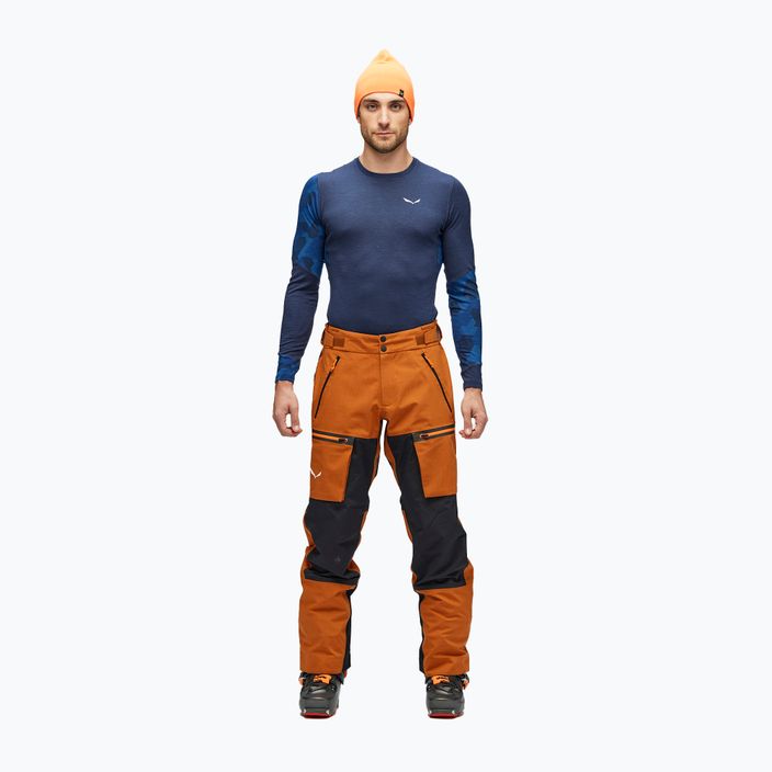 Pantaloni cu membrană pentru bărbați Salewa Sella 3L Ptxr portocaliu 00-0000028193