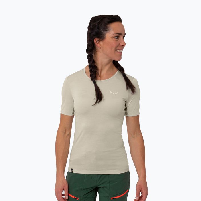 Salewa Puez Graphic 2 Dry tricou de trekking pentru femei bej 00-0000027400