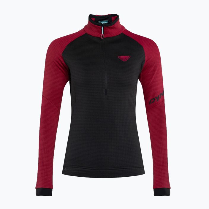 Bluză de schi de tură pentru femei DYNAFIT Speed PTC 1/2 Zip negru-maroon 08-0000071499