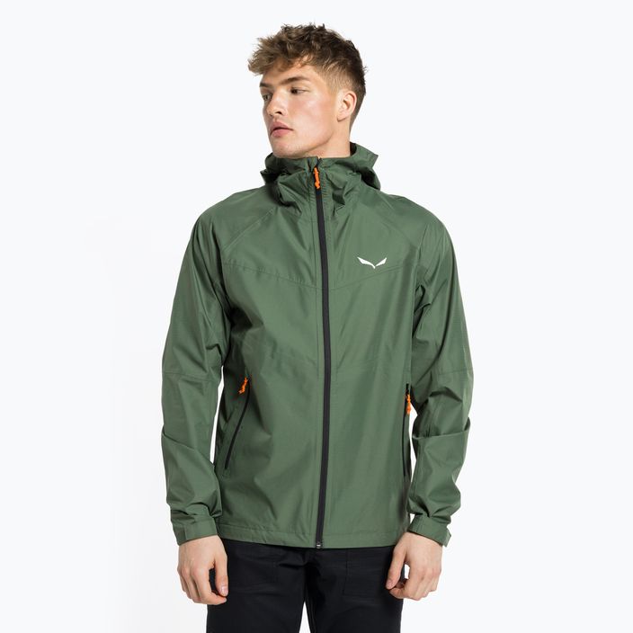 Jachetă de ploaie pentru bărbați Salewa Puez Aqua 3 PTX verde 00-0000024545