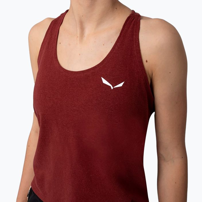 Salewa cămașă de alpinism pentru femei Lavaredo Hemp Crop Tank roșu 00-0000028369 3