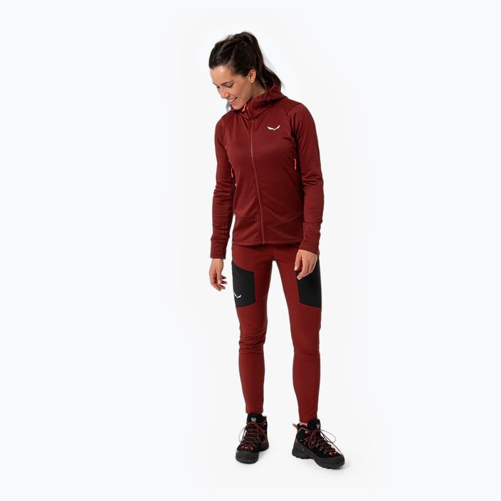 Salewa bluză de trekking pentru femei Puez Polarlite cu glugă roșu 00-0000028522