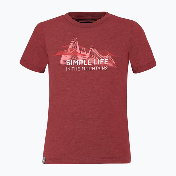 Salewa Simple Life Dry tricou de trekking pentru copii roșu 00-0000027774