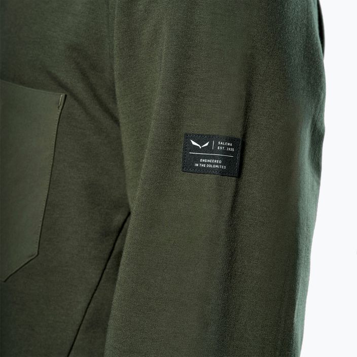 Bluză de trekking pentru bărbați Salewa Fanes Dry Pullover dark olive 5