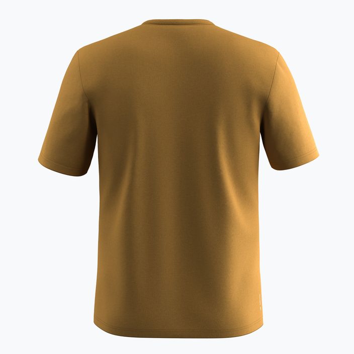 Tricou de trekking pentru bărbați Salewa Solidlogo Dry golden brown 2