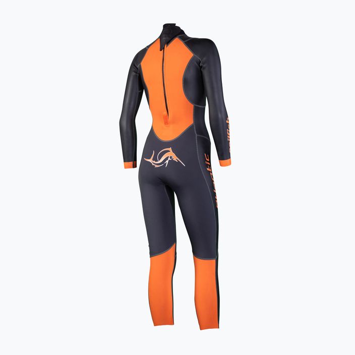 Femeie triatlon wetsuit sailfish Atlantic 2 negru / portocaliu 2