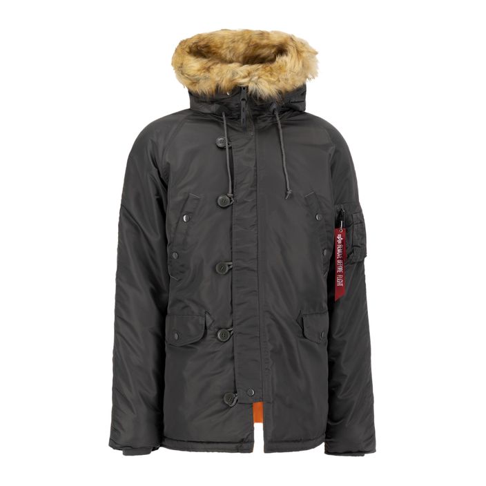 Alpha Industries jachetă pentru bărbați N-3B VF gri / negru 2