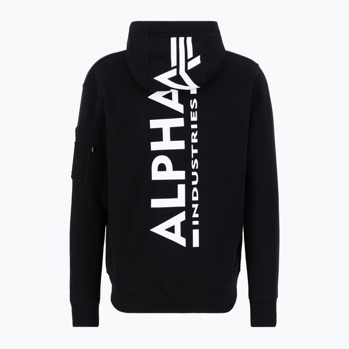 Bluză pentru bărbați Alpha Industries Back Print Zip black 2