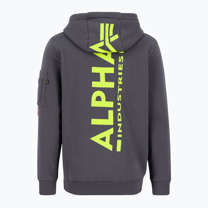 Bluză pentru bărbați Alpha Industries Back Print Zip vintage grey 2