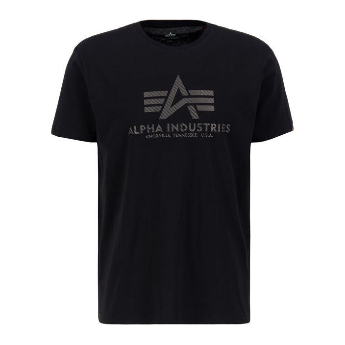 Tricou pentru bărbați Alpha Industries Basic T Carbon black 2