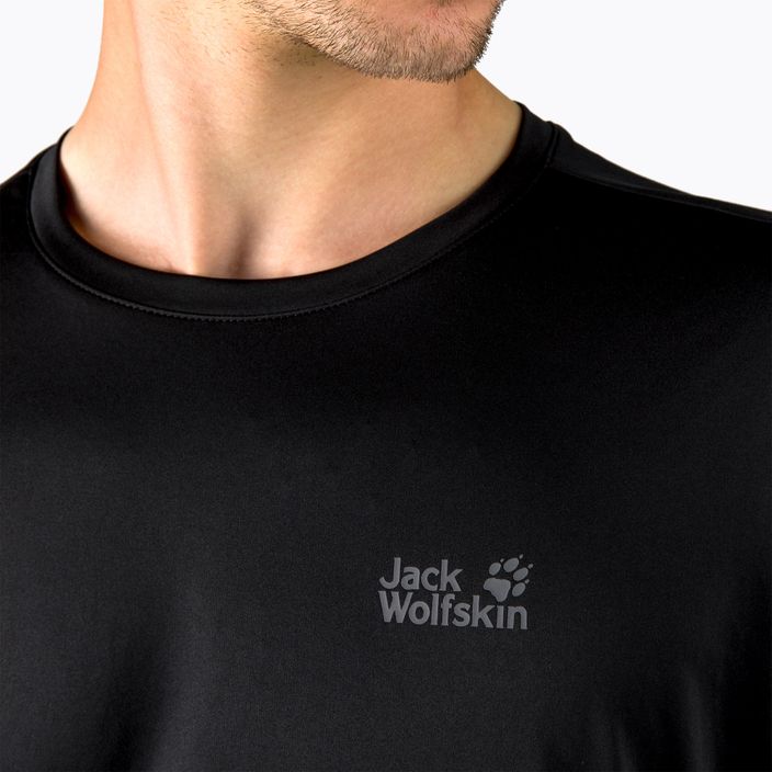 Jack Wolfskin tricou de drumeție pentru bărbați Tech negru 1807071_6000_002 4