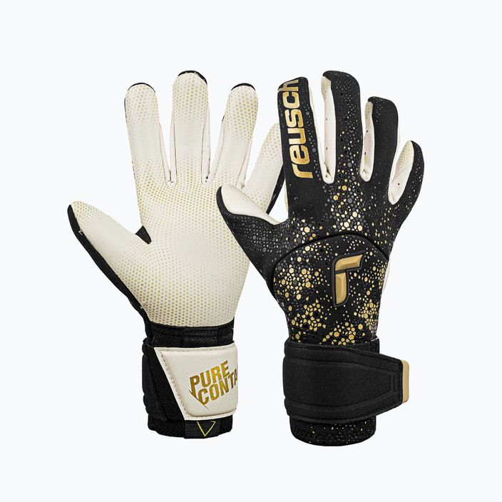 Mănuși de portar Reusch Pure Contact Gold X GluePrint negru-galbene 527075-7707 5