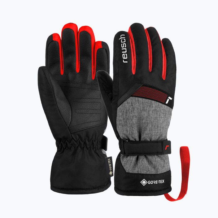 Mănuși de schi pentru copii Reusch Flash Gore-Tex black/black melange/fire red