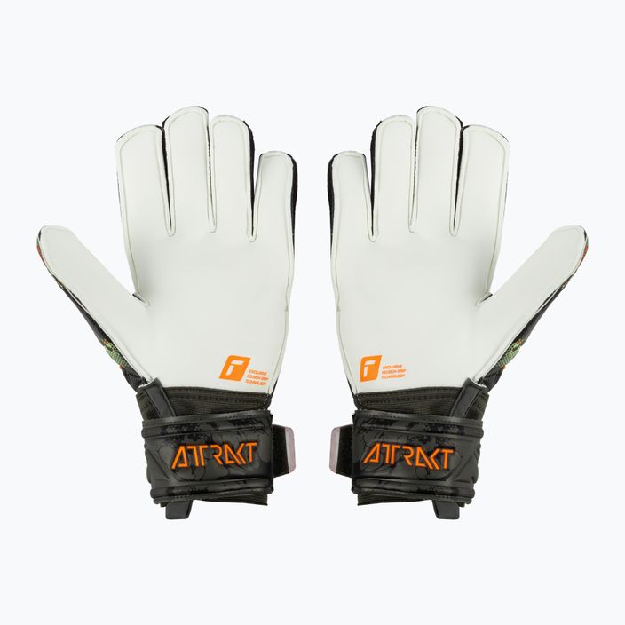 Mănuși de portar Reusch Attrakt Grip Finger Support verzi-portocalii 5370010-5556 2