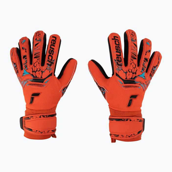 Mănuși de portar pentru copii Reusch Attrakt Grip Evolution Finger Support Junior roșu 5372820-3333