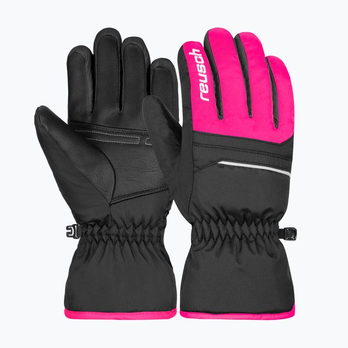 Mănuși de schi pentru copii Reusch Alan black/pink glo 5