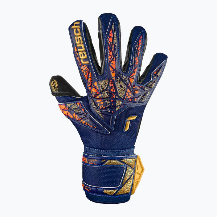 Mănuși de portar Reusch Attrakt Gold X premium de culoare albastru/auriu/negru 2