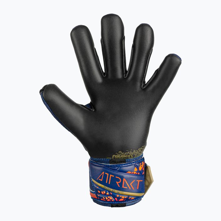 Mănuși de portar Reusch Attrakt Gold X premium de culoare albastru/auriu/negru 3