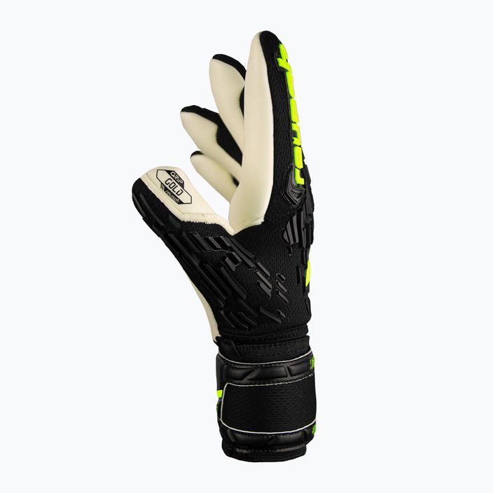 Mănuși de portar pentru copii Reusch Attrakt Freegel Gold Finger Support Junior black/safety yellow 4