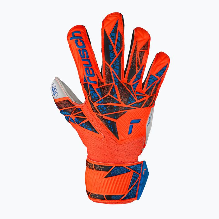 Mănuși de portar pentru copii Reusch Attrakt Solid Finger Support Junior hyper orng/elec albastru pentru copii 2