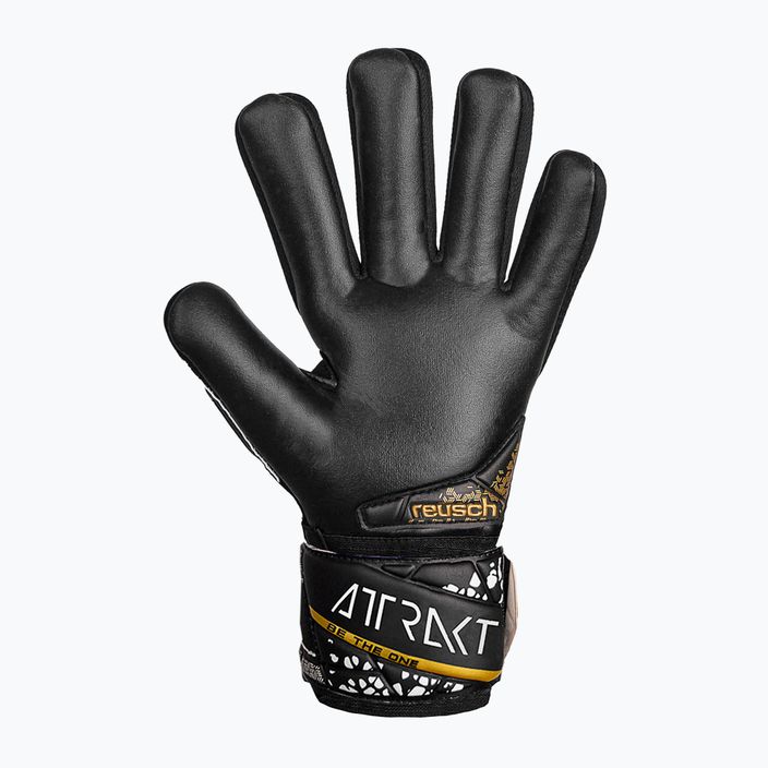 Mănuși de portar pentru copii Reusch Attrakt Silver NC Finger Support Junior black/gold/white/black 3