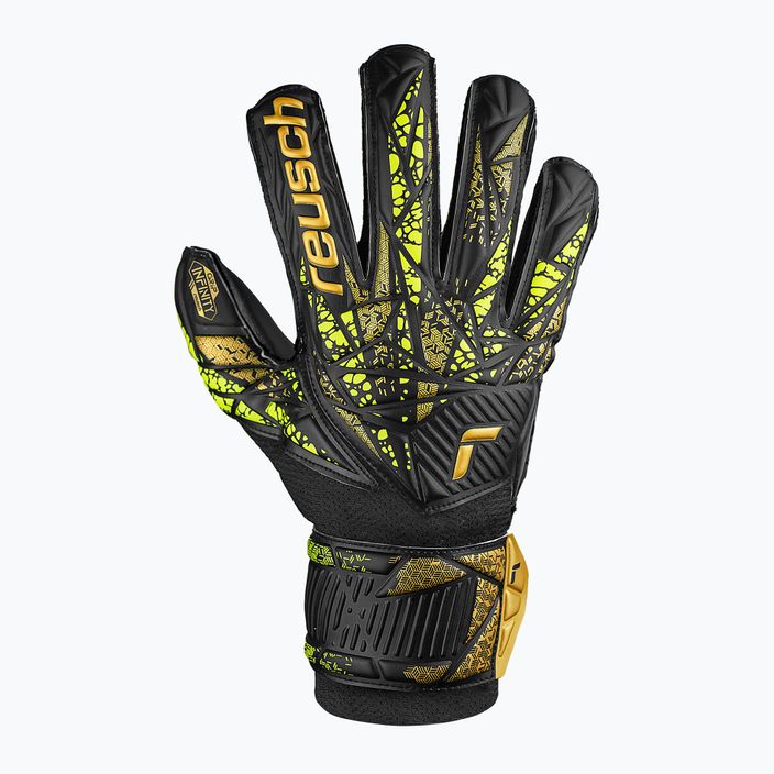 Mănuși de portar pentru copii Reusch Attrakt Infinity Finger Support black/gold/yellow/black 2