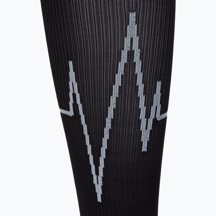 Șosete compresive de alergat pentru bărbați CEP Heartbeat negre WP30KC2 3