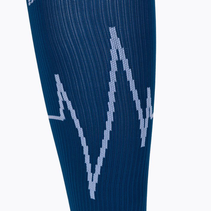 Șosete compresive de alergat pentru bărbați CEP Heartbeat albastre WP30NC2 3
