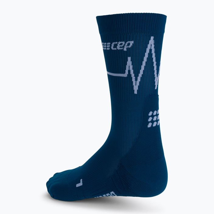 Șosete compresive de alergat pentru bărbați CEP Heartbeat albastre WP3CNC2 2