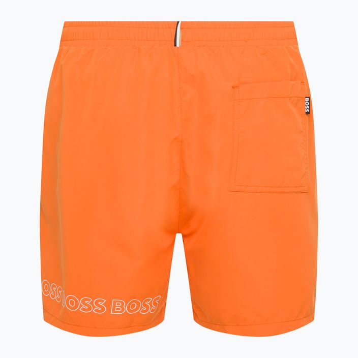 Pantaloni scurți de baie pentru bărbați Hugo Boss Dolphin portocaliu 50469300-829 2