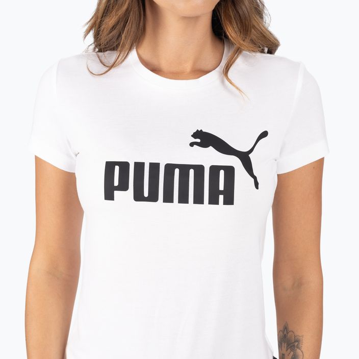 Tricou de antrenament pentru femei PUMA ESS Logo Tee alb 586774_02 4