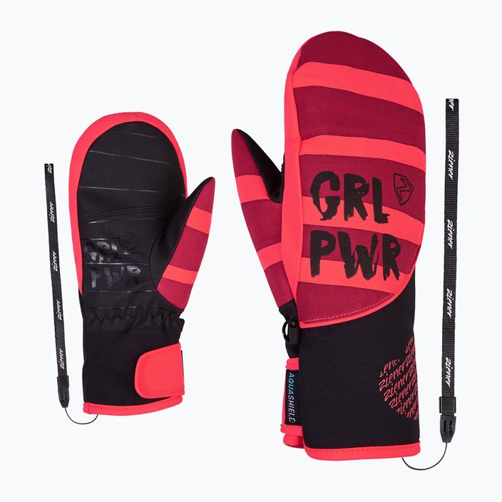 ZIENER Mănuși de schi pentru copii Liwani AS PR Mitten roșu 801998 7