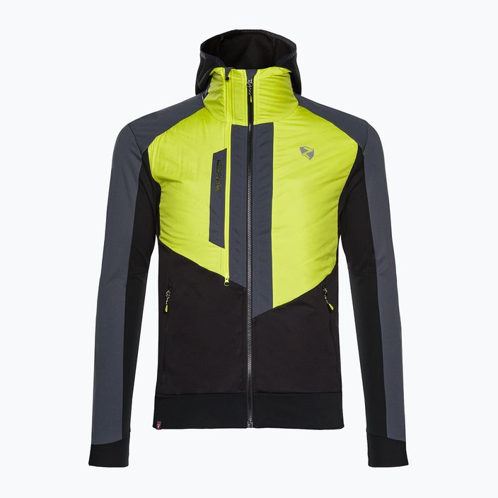 Jachetă de schi hibrid pentru bărbați ZIENER Nalik gri-galben 224278