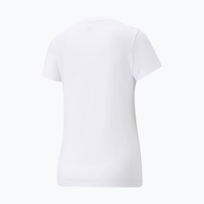 Tricou pentru femei PUMA ESS+ Metallic Logo Tee puma white/silver metallic 2