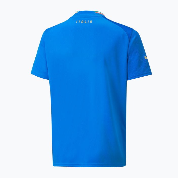 Puma pentru copii tricou de fotbal Figc Home Jersey Replica albastru 765645 9