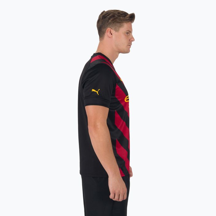 Tricou de fotbal pentru bărbați Puma Mcfc Away Jersey Replica negru și roșu 765722 3