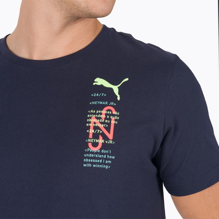 Puma Neymar Jr tricou de fotbal pentru bărbați 24/7 Graphic albastru marin 605814 4