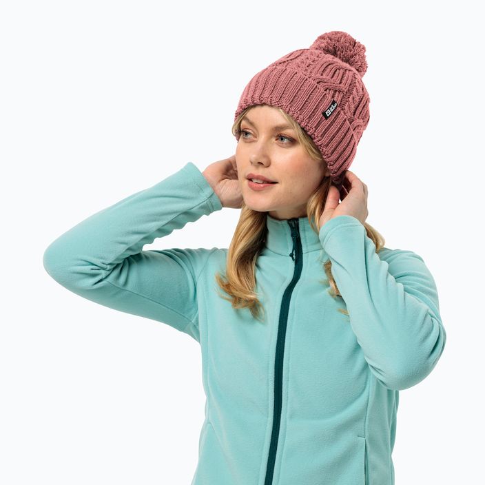 Căciulă de iarnă Jack Wolfskin Pompom mineral red 2