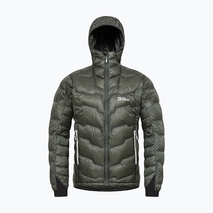 Geacă de puf pentru bărbați  Jack Wolfskin Alpspitze Down Hoody slate green 10