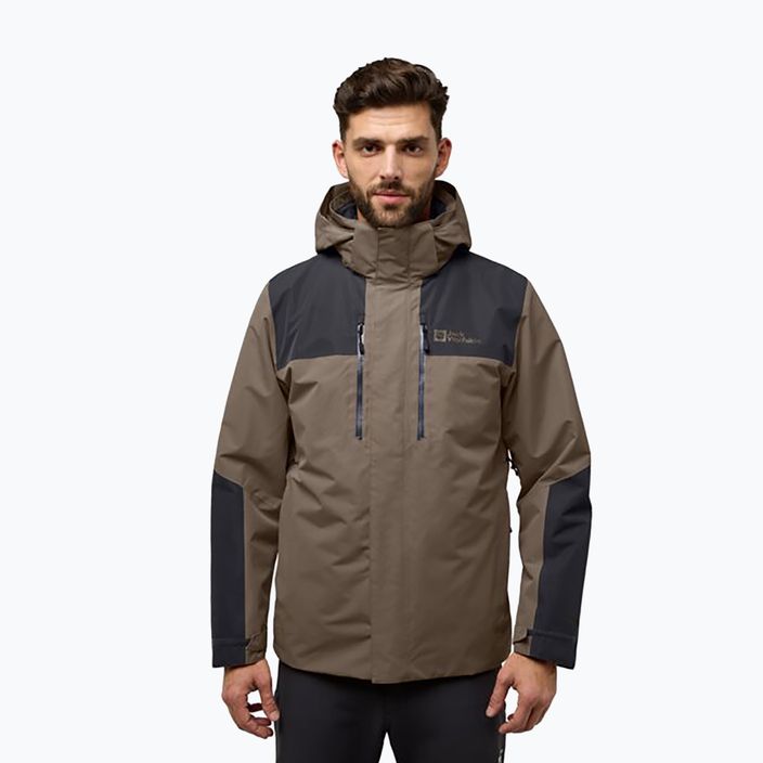 Jachetă 3w1 pentru bărbați  Jack Wolfskin Jasper 3In1 cold coffee