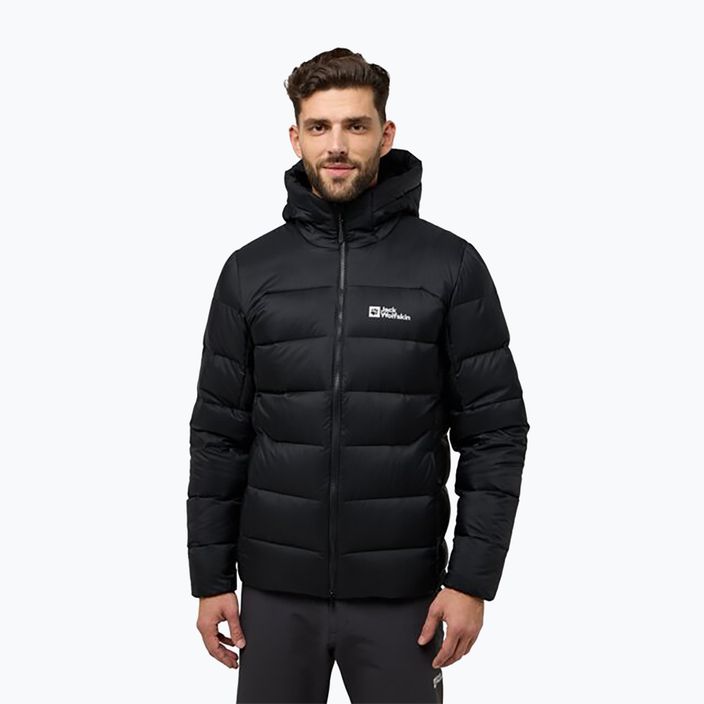 Geacă cu puf pentru bărbați Jack Wolfskin Nebelhorn Down Hoody black