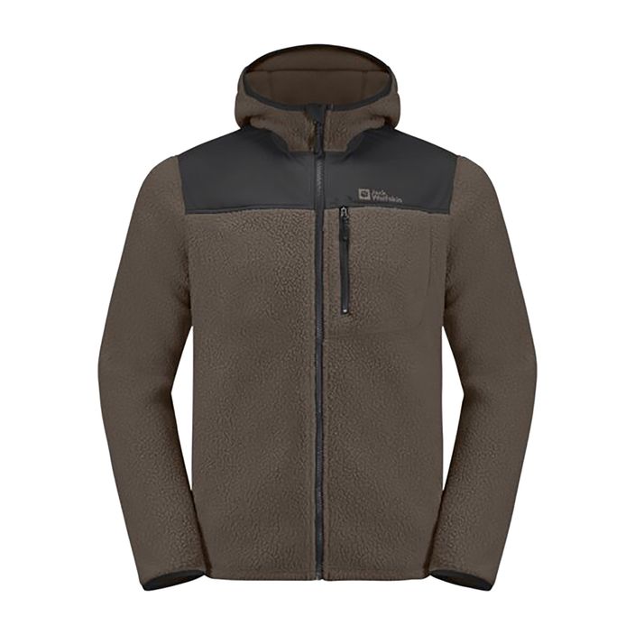 Hanorac pentru bărbați Jack Wolfskin Kammweg Pile Fz cold coffee 2