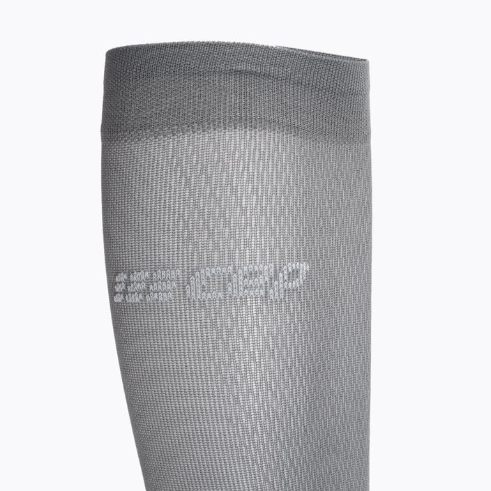 Șosete compresive de alergat pentru bărbați CEP Ultralight grey/light grey 3