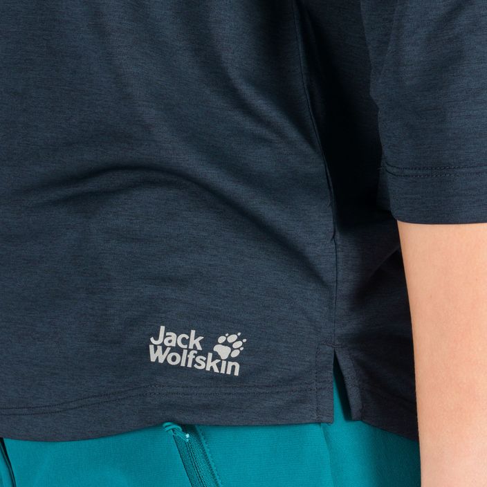 Jack Wolfskin tricou de drumeție pentru femei Pack & Go 3/4 T albastru marin 1806654_1010 5