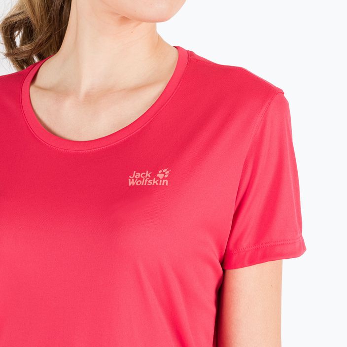 Jack Wolfskin tricou de drumeție pentru femei Tech roșu 1807121_2258_001 4