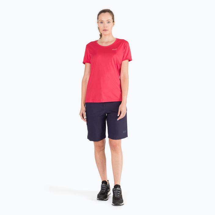 Jack Wolfskin tricou de drumeție pentru femei Tech roșu 1807121_2258_001 5