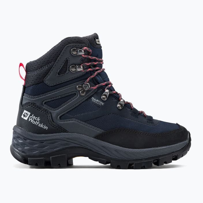Jack Wolfskin cizme de trekking pentru femei Rebellion Guide Texapore Mid negru-albastru 4053801 2