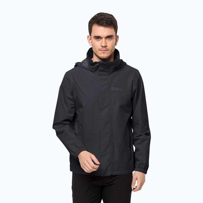 Jack Wolfskin jachetă de ploaie pentru bărbați Stormy Point 2L negru 1111142_6000